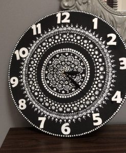 Clock is the basic necessity of every household and becomes extra unique when it’s pretty and bought from Mandala Art By K!