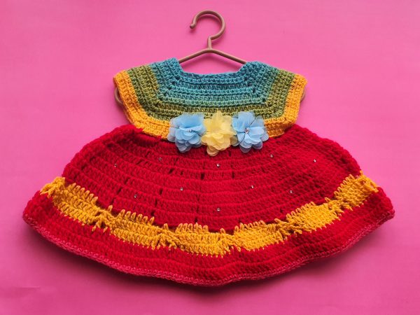 hand crocheted for size 0-18 M baby